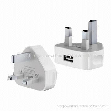 USB Mobile Phone Home Charges, One USB Port, Triangle Plug, UK Standard